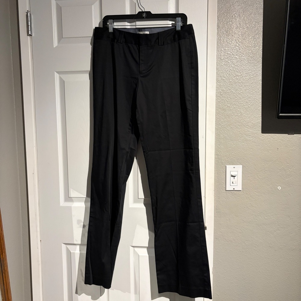 Banana Republic Logan Fit Black Stretch Dress Pants Trousers 10L 428363-02-1
